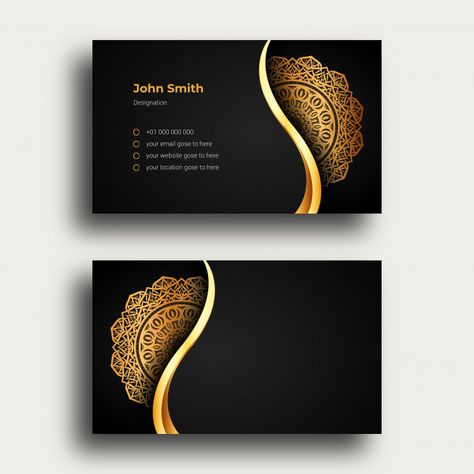 Luxury Business Card Design, Massage Ideas, Ornamental Mandala, Luxury Business Card, Floral Wedding Stationery, Elegant Wedding Invitation Card, Card Design Template, Arabesque Design, Modern Stationery