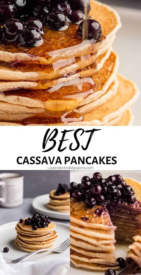 These Healthy Cassava Flour Pancakes are made with just 6 ingredients! Ready in 30 minutes, these pancakes are paleo, vegan, and gluten-free. Egg And Grain Free Breakfast, Vegan Cassava Bread, Paleo Pancakes Cassava Flour, Cassava Flour Pancakes Egg Free, Cassava Flour Pancakes Vegan, Paleo Vegan Pancakes, Lectin Free Recipes Dinner, Cassava Flour Breakfast Recipes, Cassava Flour Vegan Recipes