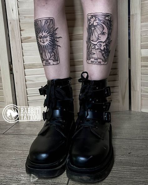 Cards Tattoo, Legs Tattoo, Gotik Tattoo, Tattoo Sun, Lower Leg Tattoos, Hp Tattoo, Shin Tattoo, American Traditional Tattoo Ideas, Hippie Tattoo