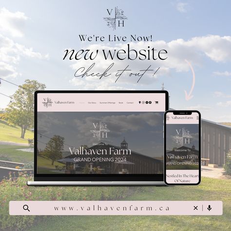 Exciting news blooming! 💐 We’re thrilled to announce our brand new website is now live and full of information to keep you updated with the vibrant beauty of our blooms! Whether you’re seeking the perfect bouquet for a special occasion, looking to add a touch of floral elegance to your space, or simply want to immerse yourself in the splendor of nature, our website has something for everyone! Click the link in our bio to check it out! 💕 ✨Grand Opening Summer 2024 💐 info@valhavenfarm.ca 📍Loc... Website Is Live Announcement, March 20, New Website, Exciting News, Live In The Now, Grand Opening, Summer 2024, Layout Design, In The Heart