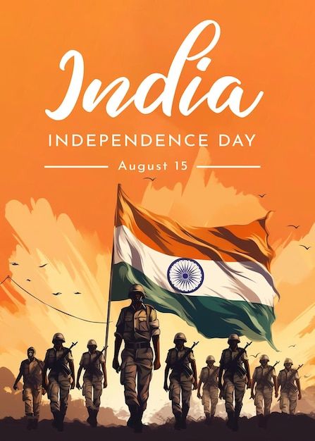 Independence Day India Poster, August Template, Independence Day Of India, India Illustration, Happy Independence Day India, India Poster, 15th August, Independence Day India, India Independence