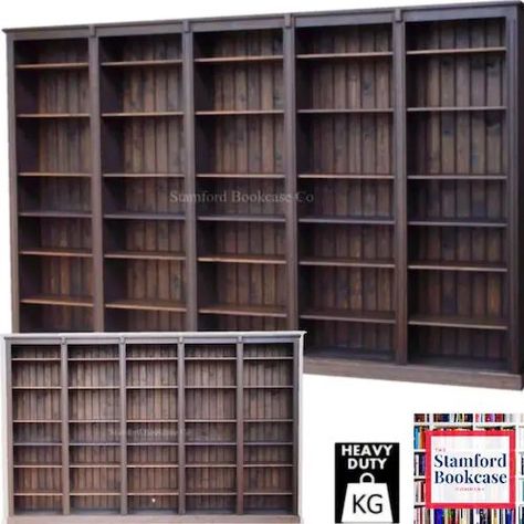 Bookshelves Storage, Large Bookshelves, Fluted Columns, Library Bookcase, Display Shelving, Storage Shelving, Deep Shelves, Home Library Design, Furniture Bookshelves