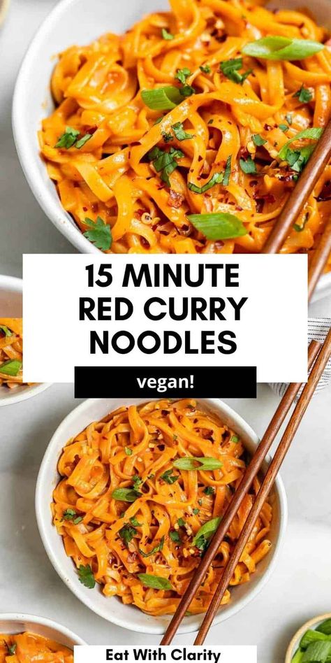 Easy Thai Red Curry, Red Curry Noodles, Apartment Cooking, Organic Meals, Meat Meals, Noodle Recipe, Curry Noodles, Cooking Dishes, Deilig Mat