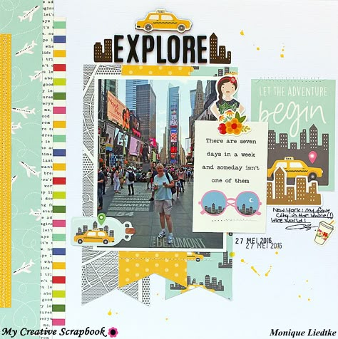 Explore - Scrapbook.com Nyc Scrapbook, New York Scrapbooking, Scrapbooking Vacation, Travel Scrapbook Layouts, Vacation Scrapbook Ideas, Travel Scrapbook Ideas, Scrapbooking Layouts Travel, Wedding Scrapbooking Layouts, Travel Scrapbook Pages