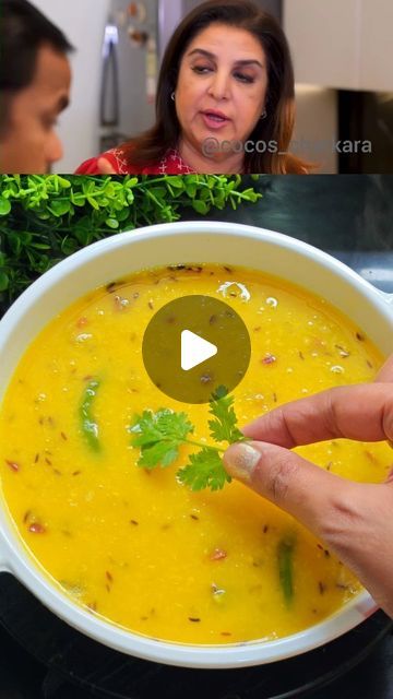 Shipra | Satisfy your cravings with us 🍔 on Instagram: "Farah Khan's Special Ghee Wali Dal Recipe 😋 

[ Moongdal, moongdal recipe, yellow dal, dal, dal recipe, dal fry, dal tadka, Ghee wali dal, food, recipe, comfort food, foodie, bollywood, actor, celebrity, Farah Khan, food lover, quick recipes, indian recipes ]
.
.
#dal #dalrecipe #moongdal #moongdalrecipe #daltadka #dalfry #reelsinstagram #recipe #reels #contentcreator #comfortfood #cooking #igreach #igfood #igtrend #iggrowth #explore #growth #viral #trending #bollywood #celebrity #celebrityfood #celebrityrecipe #farahkhan #yummy #healthyfood" Yellow Dal, Moong Dal Recipe, Dal Tadka, Dal Fry, Celebrity Recipes, Dal Recipe, Recipes Indian, Indian Recipes, Ghee