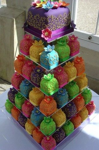 Rainbow Donut Cupcakes, Cupcake Tower Wedding, Unique Cupcakes, Father God, Gateaux Cake, Cupcake Tower, Wedding Cakes With Cupcakes, Desi Wedding, Halloween Cupcakes