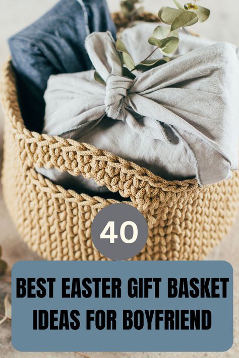 HAPPY EASTER! CHECK OUT 40 CUTE EASTER GIFT BASKET IDEAS FOR YOUR BOYRFRIEND! CREATE THE PERFECT GIFT BASKET WITH THINGS HE WILL ACTUALLY LOVE AND USE! CHECK OUT SOME OF OUR FAVORITE GIFT BASKETS TO DIY! WE HOPE YOU LOVE THIS POST! #FORADULTS #TEENS #BOYS #BOYRFRIEND #BESTFRIEND #DIY #IDEAS Christian Easter Basket, Creative Easter Basket Ideas, Dollar Tree Easter Decor, Gift Basket Ideas For Boyfriend, Basket Ideas For Boyfriend, Creative Easter Baskets, Perfect Gift Basket, Diy Tree Decor, Diy Best Friend Gifts