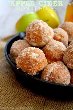 These Apple Cider Donut Holes are AMAZING! Bursting with a subtle apple flavor and sweet cinnamon sugar, they're the perfect fall breakfast - or dessert! Air Fryer Apple Cider Donut Holes, Apple Cider Donut Holes, Future Chef, Easy Autumn Recipes, Donut Holes, Apple Cider Donuts, Fall Breakfast, Quick Breads, Donut Recipes