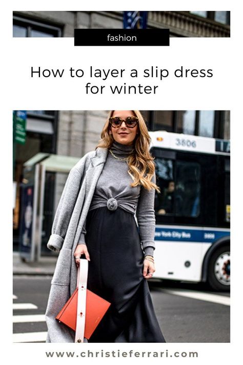 Sweaters Over Silk Dresses, Sweater Over Silk Dress Outfit, Black Slip Dress Winter, Sweater Over Silk Dress, Wearing A Dress In Winter, Slip Dress Cold Weather, Styling A Slip Dress Winter, Style A Slip Dress For Winter, Style Slip Dress Winter