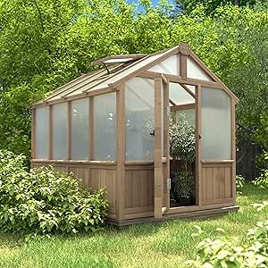 Wooden Greenhouse, Premium Aesthetic, Polycarbonate Greenhouse, Polycarbonate Panels, The Greenhouse, Cedar Wood, Walk In, Uv Protection, Roof