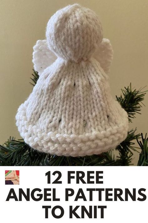 Knitted Nativity Pattern Free, Free Patterns For Christmas Ornaments, Knitted Angels Free Pattern, Knit Animal Patterns Free, Crochet Angels Free Pattern, Knitted Angels, Christian Crochet, Xmas Knitting, Free Baby Knitting Patterns