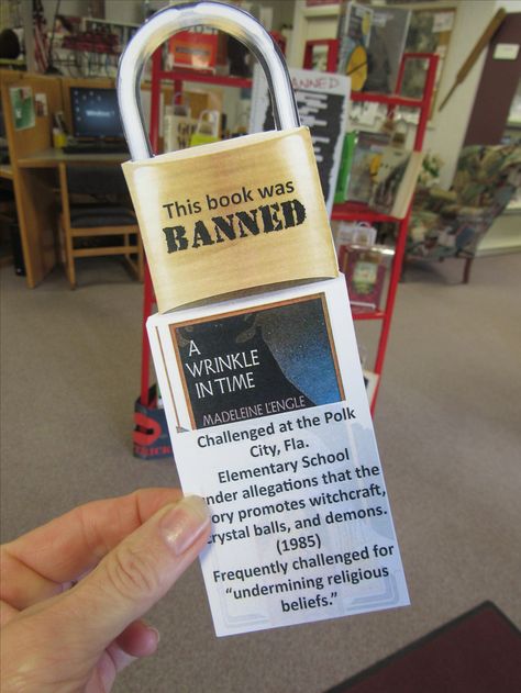 Banned Books Week. Book marks I made. Book Sale Display Ideas, Book Display Ideas Bookstore, Banned Book Week Display, Banned Books Week Activities, Banned Books Bulletin Board, Banned Books Display, Banned Book Display, Mystery Book Display Library, Banned Books Middle School