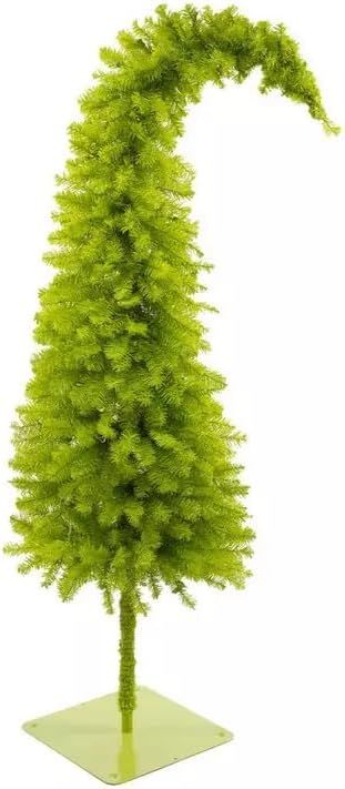 **VIRAL**Hobby Lobby 5' Whimsical Grinch Christmas Tree - Animated LED Indoor Decor, Bright Green, Unique Curved Shape with Full Base - Perfect for Holiday Display & Festive Movies 2023 Whoville Tree, Grinch Trees, Grinch Christmas Tree, Whimsical Christmas Trees, Rustic Traditional, Holiday Display, Trendy Tree, Christmas Trends, Whimsical Christmas