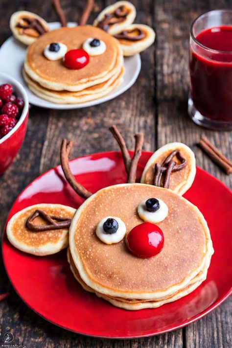 Reindeer Pancakes Recipe

Ingredients

- 1 cup all-purpose flour
- 2 tablespoons sugar
- 2 teaspoons baking powder
- 1/2 teaspoon salt
- 1 cup milk
- 1 large egg
- 2 tablespoons melted butter
- Chocolate chips (for eyes and buttons)
- Whipped cream or frosting (for antlers)
- Fresh fruit (such as strawberries or bananas, for decoration)

Full Cooking Instructions on... Rain Deer Pancakes, Snowman Pancakes Kids, Christmas Pancakes For Kids, Rudolph Pancakes, Christmas Breakfast Ideas For Kids, Reindeer Pancakes, Santa Pancakes, Bear Pancakes, Holiday Brunch Recipes