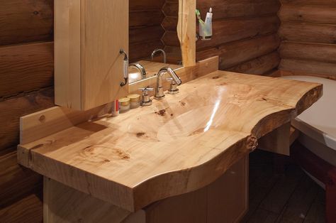 Wooden Sink #1 | Woodz Wooden Sink, Reclaimed Wood Vanity, Steam Bending Wood, Wooden Wall Design, Wooden Bathtub, Wooden Countertops, Wood Sink, Wooden Vanity, Wooden Bathroom