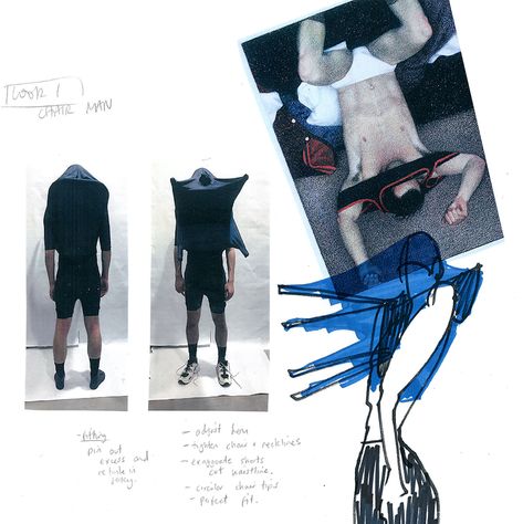 Research collage image - garment development and sketch - Fashion Masters Menswear collection - Alex Wolfe - Central Saint Martins London CSM 2020 Portfolio Reference, Fashion Portfolio Layout, Sketchbook Layout, 포트폴리오 레이아웃, Sketch Fashion, Graphic Design Books, Portfolio Design Layout, Fashion Design Sketchbook, Design Sketchbook