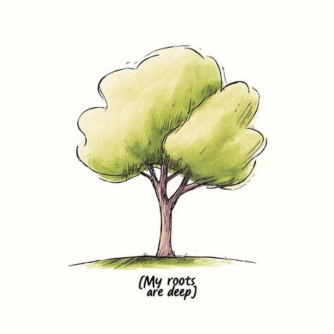 A drawing of a tree with a tree in the bottom right corner | Premium AI-generated image Small Tree Drawing, Simple Tree Drawing, Drawing Of A Tree, Tree Drawing Simple, Simple Tree, Create Video, Free Business Card Mockup, Tree Drawing, Business Card Maker