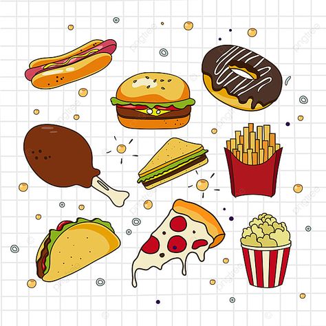 menu clipart,vector,food,sketch,doodle,burger,set,design,illustration,fast,meal,snack,drawn,cheese,restaurant,junk,cartoon,pizza,unhealthy,hand,hamburger,sandwich,drink,icon,background,sketchy,collection,chicken,american,cheeseburger,fast food,hand drawn,delicious,fat,fry,symbol,meat,potato,bread,graphic,vintage,hot,dog,junk food,hot dog,object,fastfood,eat,eating,hungry,dog vector,vintage vector,food vector,pizza vector,burger vector,cartoon vector,graphic vector,chicken vector,menu vector,brea Food Doodle, Burger Vector, Chicken Vector, Travel Doodles, Motivasi Diet, Kesehatan Gigi, Food Doodles, Drawing Png, Food Sketch