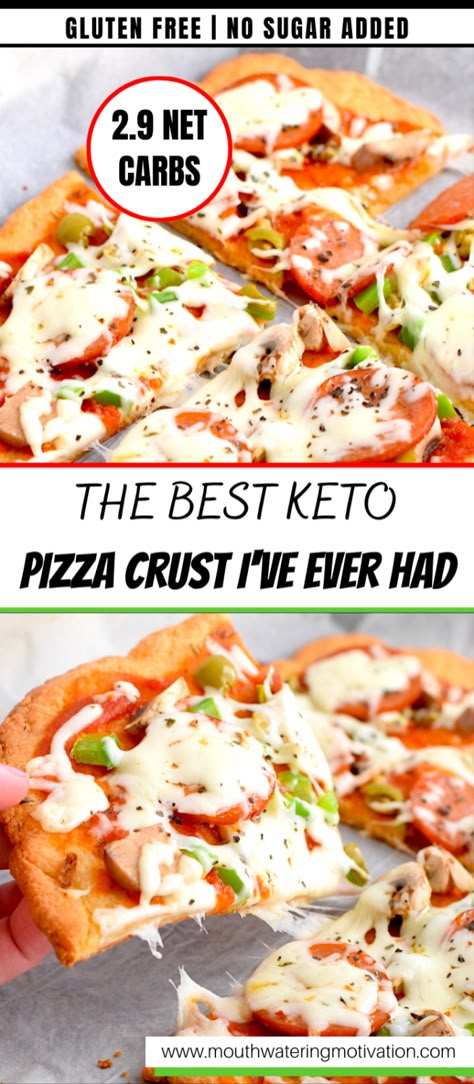 The Best Keto Pizza Crust | Mouthwatering Motivation Best Keto Pizza Crust, Best Keto Pizza, Keto Pizza Crust, Low Carb Spaghetti, Low Carb Low Fat Recipes, Keto Lasagna, Boiled Egg Diet Plan, Keto Pizza, Pizza Crust Recipe