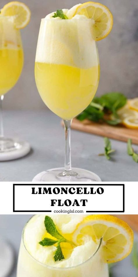 Sorbet Float, Recipe Ice Cream, Vanilla Bean Recipes, Alcohol Free Wine, Float Recipes, Ice Cream Lover, Ice Cream Drinks, Lemon Ice Cream, Perfect Summer Drink