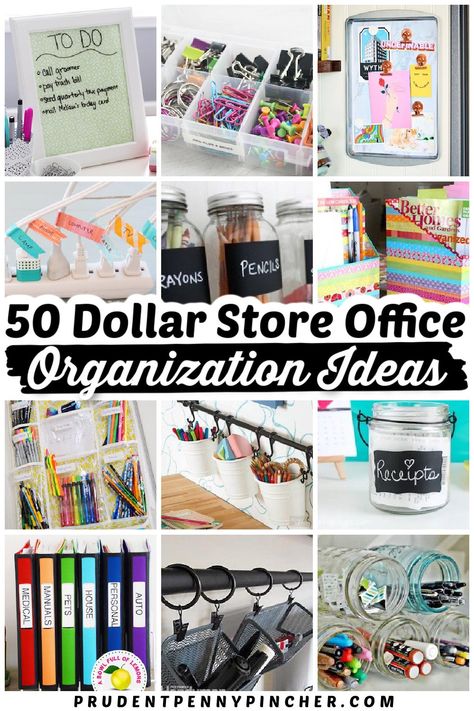 Dollar Tree Office, Desk Drawer Organisation, Small Office Organization, Office Organization Ideas, Small Desk Organization, Work Desk Organization, Diy Office Organization, Organized Desk, Office Hacks