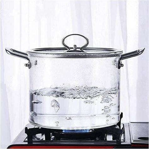 LJYT Glass Saucepan, Transparent Borosilicate Stovetop Cooking Pot with Lid and Handle Nonstick Sauce Pot for Noodles Chocolate (Color : Clear, Size : 2.5L) Toddler Bottles, Glass Cookware, Healthy Cookware, Stock Pots, Sippy Cups, Sauce Pot, Heat Resistant Glass, Cookware Sets, Chocolate Color