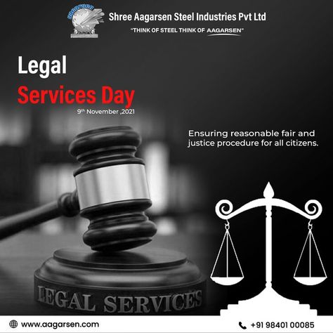 National Legal Services Day commemorates the enactment of the Indian Legal Services Authorities Act 1987. . #shreeaagarsen #legalservicesday #lawstudents #law Law Student, Legal Services