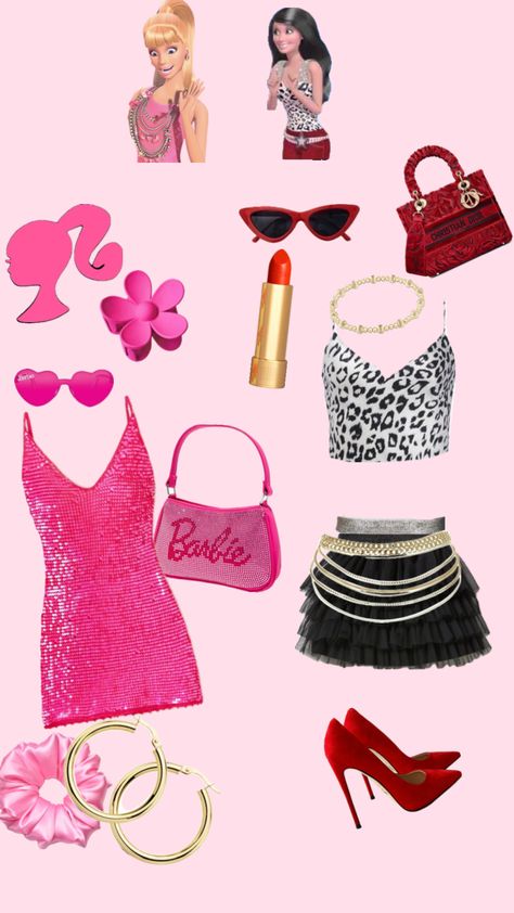 Raquelle Costume, Barbie Outfits Halloween, Barbie And Raquelle, Basic Halloween Costumes, Barbie Halloween Costume, Cute Group Halloween Costumes, Classy Halloween Costumes, Bff Halloween Costumes, Halloween Coustumes