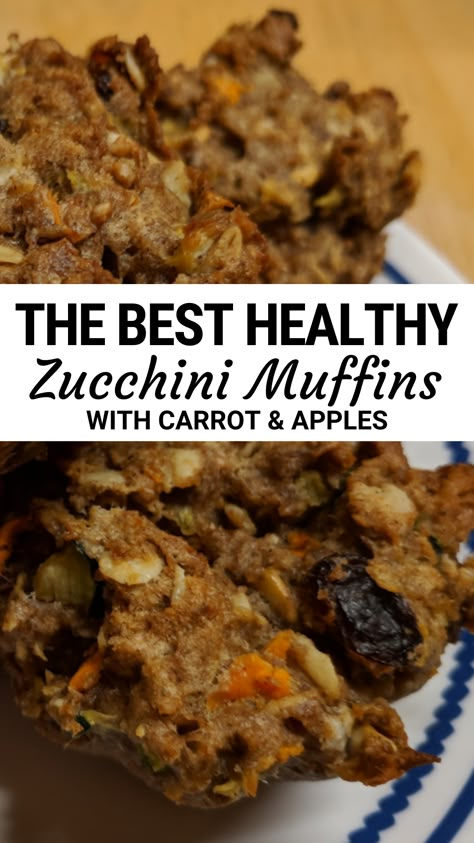 These hearty zucchini carrot muffins with apples are one of the best muffin recipes ever! Healthy Zucchini Carrot Muffins, Healthy Zucchini Carrot Apple Muffins, Carrot Apple Zucchini Muffins, Muffins With Carrots And Zucchini, Lunch Muffins Healthy, Zucchini Carrot Muffins Healthy, Zucchini Carrot Apple Muffins, Apple Zucchini Muffins Healthy, Weight Watchers Zucchini Muffins