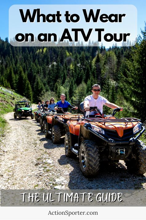 What to Wear on an ATV Tour Outfits For Atv Riding, Four Wheeling Outfits For Women, Utv Riding Outfit Woman, What To Wear Atv Riding Women, Atv Riding Outfit Aruba, Side By Side Riding Outfit, Utv Outfit Woman, Four Wheeling Outfit, Atv Ride Outfit