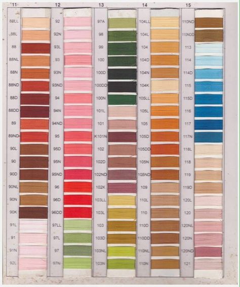 Colour Shade Card, Color Knowledge, Shade Card, Silk Thread Jewelry, Embroidery Book, Thread Jewellery, The Double, Embroidery And Stitching, Silk Thread