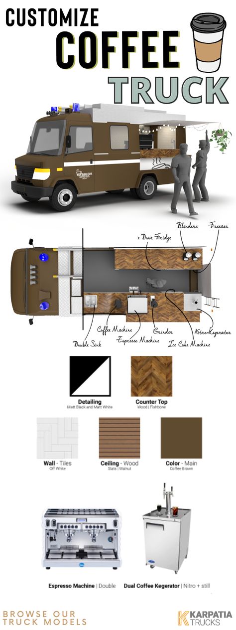 Coffee truck design. Coffee trailer ideas. Cafe truck. Coffee bus. Coffee Truck equipment. how to start a coffee truck business. Van coffee shop. Food truck design ideas. Grow Your Food Truck Business: Essential Tips To Successfully Manage and Run A Coffee Truck Business, Learn How To Start A Mobile Food Cart Business. Road Side Coffee Shop, Coffee Truck Exterior Design, Korean Coffee Truck, Coffee Food Truck Interior, Cafe Truck Design, Coffee Trailer Ideas Mobile Bar, Coffee Van Ideas Mobile Cafe Interior, Drive Thru Coffee Trailer, Inside Mobile Coffee Trailer