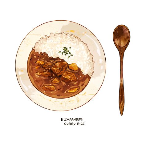 Japan Aesthetic Food, Japan Aesthetic Art, Aesthetic Food Art, Japanese Food Illustration, 귀여운 음식 그림, Studying Food, Foodie Art, Food Sketch, Food Artwork