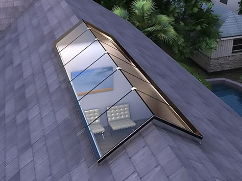 Structural Ridge Standardized Glass Skylight - Bellwether Design Tech Skylights Ideas, Roof Skylight, Skylight Design, Attic Renovation Ideas, Attic Loft, Attic House, Bedroom Barndominium, Attic Renovation, Attic Remodel