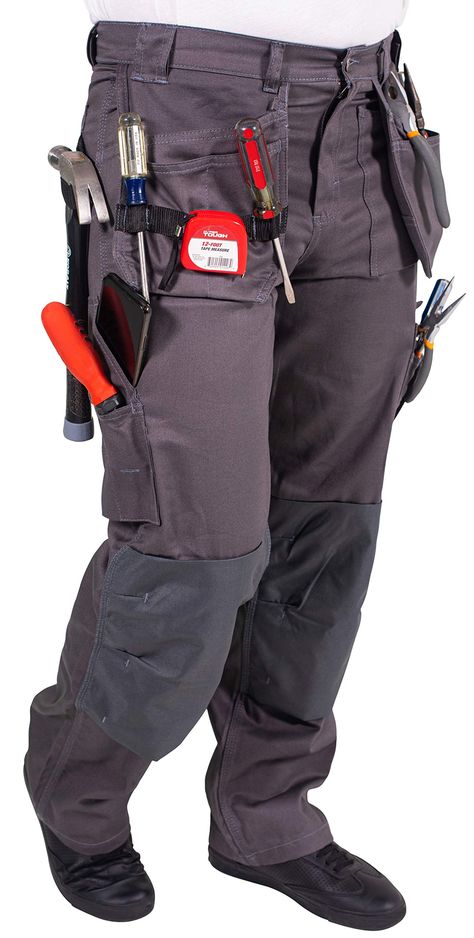 PRICES MAY VARY. 100% Cotton Imported Zipper closure Machine Wash Fashio Utility Pockets Work Pants are made of 100% Finest & Thick Cotton. Comfortable & Durable Work Utility Pants or Workwear Trousers. Cordura Reinforced Knee for Protection & Cordura Holster Pocket. Additional Pockets for Carrying More Tools. Reliable Protection & Functionality for Every Working Day. Multi-Function Pants Suitable for Many Uses & Trades. Combination of Thick Cotton & Cordura Reinforcement Make these trousers Val Construction Outfit, Mens Tactical Pants, Pants Outfit Men, Safety Workwear, Functional Clothing, Safety Clothing, Workwear Trousers, Work Gear, Mens Graphic T