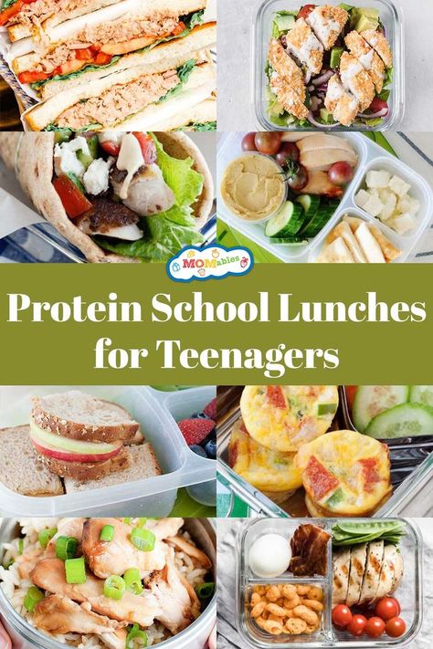 protein school lunches for teenagers Teenage Lunch Ideas, Cold School Lunches, High School Lunches, Healthy School Lunch Ideas, High Protein Lunch Ideas, Easy Lunches For Kids, Healthy School Lunch, Easy School Lunches, Protein Lunch