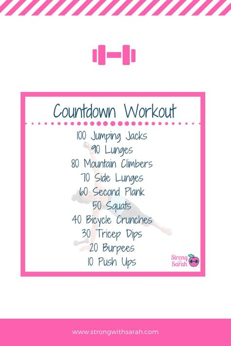 Try this quick and easy at home countdown workout today! #athomeworkout #coreworkout #workoutidea Countdown Workout, Workout Playlists, Education Worksheets, Dana Linn Bailey, Workout Girl, Art Rooms, Blooms Taxonomy, Easy At Home Workouts, Key To Losing Weight