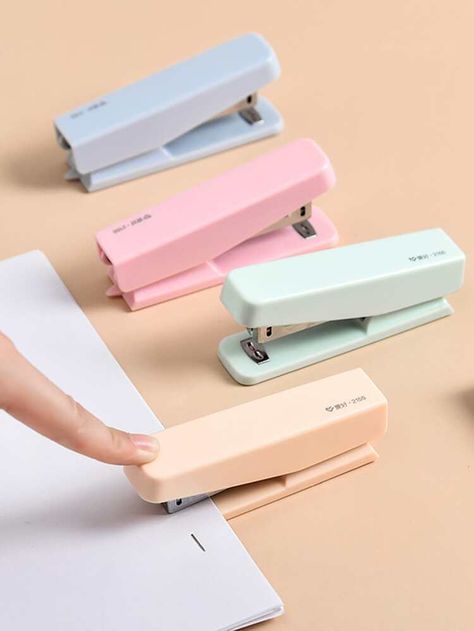 Free Returns ✓ Free Shipping On Orders $49+ ✓. 1set Random Color Stapler & Staples- Creative Supplies at SHEIN. Preppy School Supplies, Pretty School Supplies, Stationery Obsession, Pretty Stationery, Cute Stationary School Supplies, Staplers, Cute School Stationary, Stationary Items, Cool School Supplies