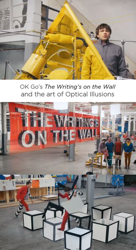 OK Go's super amazing music video, The Writing's on the Wall, and the art of Optical Illusions. The post includes some DIY optical illusion activities to try after watching the video  - TinkerLab Childrens Museum Exhibits, Lab Ideas, Steam Ideas, Ok Go, Face Painting Tutorials, Amazing Music, Kids Science, Belly Painting, Library Programs