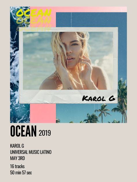 Ocean By Karol G, Karol G Album Cover, Karol G Poster, Karol G Aesthetic, Enchanted Quince, Baby Blue Quince, Quince Dances, Quince Planning, Royal Blue Quince