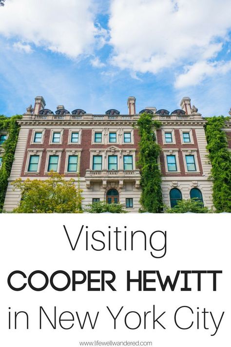 As the only museum in the United States devoted to historical and contemporary design, Cooper Hewitt is a wonderful museum in NYC worth a visit. Read why here. New York City Museums, Beautiful Places In Usa, Museum Nyc, Museums In Nyc, Northeast Region, Usa Trip, Cooper Hewitt, York Travel, Food Plan