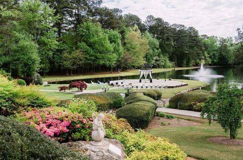 Host your Georgia wedding at a family-owned venue like a countryside estate, a charming blueberry farm, a historic 1989 mansion, and more! Family-Owned Wedding Venues in Georgia. (See prices!) Venue Pictured: Pristine Chapel Lakeside Jonesboro, GA Wedding Venues In Georgia, Countryside Estate, Blueberry Farm, Atlanta Wedding Venues, Blue White Weddings, Temple Gardens, Atlanta Botanical Garden, Georgia Wedding Venues, Venue Rental