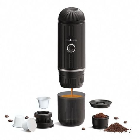 Evergreen Capsules® - The World's number 1 reusable coffee capsule Travel Coffee Maker, Cafe Expresso, Portable Espresso Maker, Portable Coffee Maker, Filter Coffee Machine, Nespresso Capsules, Printer Ink Cartridges, Espresso Maker, Coffee Capsules