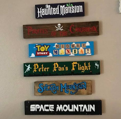 Disneyland Sign, Disney Ride, Disneyland Rides, Disney Diy Crafts, Disney World Rides, Disney Rides, Disney Home Decor, Space Mountain, Project List