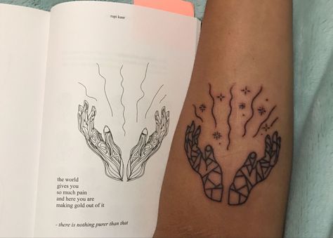 Rupi Kaur Tattoos, Rupi Kaur Tattoo Ideas, Rupi Kaur Tattoo, Poetry Tattoo, Tattoo Artwork, Cute Small Tattoos, About Tattoo, Different Tattoos, Rupi Kaur