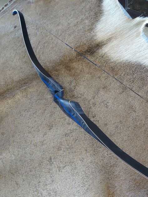 Royal blue and black 64" Classic recurve. St. Joe River Bows Black Recurve Bow, Blue Bow And Arrow, Archery Aesthetic, Bow Aesthetic, Archery Set, Recurve Bows, Medieval Clothes, Archery Bows, Archery Bow