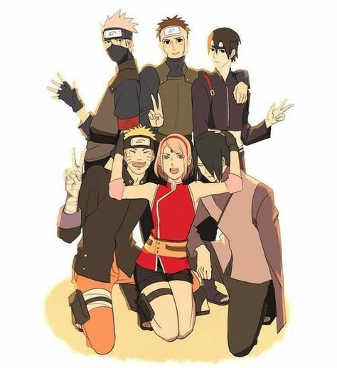 🔥 Kakashi - Yamato- Naruto - Sakura - Sasuke - Sai 🔥 Yamato Naruto, Naruto Mignon, Sai Naruto, Kurama Naruto, Naruto Team 7, Naruto Family, Naruto Teams, Manga Naruto, Sasuke Sakura