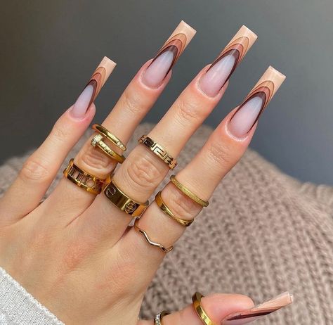 Brown Acrylic Nails, Drip Nails, Glamour Nails, Exotic Nails, Long Acrylic Nails Coffin, Long Square Acrylic Nails, Bling Acrylic Nails, Square Acrylic Nails, Fire Nails