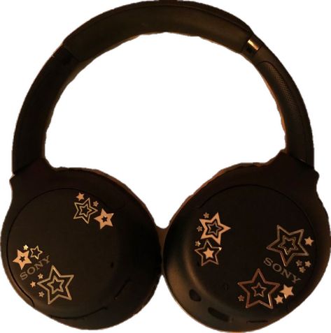 Headphones With Stickers, Headphone Stickers, Headphone Decoration, Sony Headphones, Headphone Accessories, Star Decorations, Birthday List, My Whole Life, Star Stickers