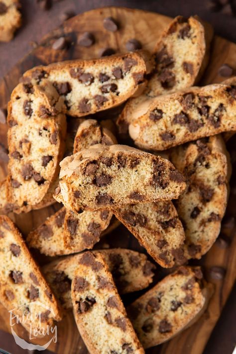 Chocolate Chip Biscotti Recipe Choc Chip Biscotti Recipe, Chocolate Chip Biscotti Recipe, Chocolate Chip Biscotti, Biscoff Cookie Recipe, Lavender Shortbread Cookies, Cookie Recipes Chewy, Family Baking, Biscotti Recipe, Product Placement